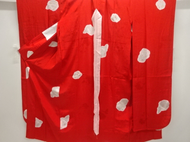 JAPANESE KIMONO / ANTIQUE HITOE JUBAN FOR FURISODE / SILK / MON KINSHA / FLOWER